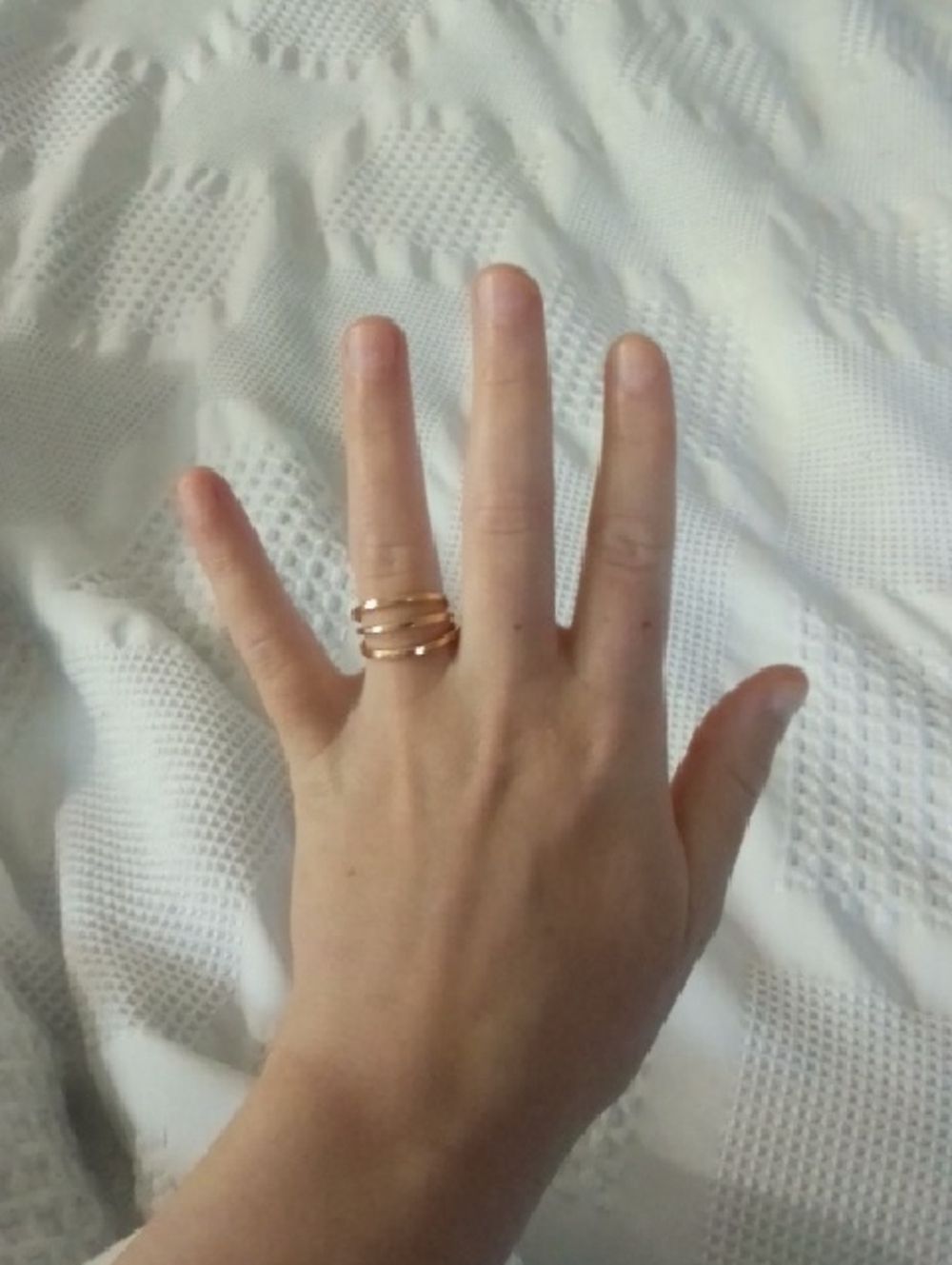 Gold-Tone Stacked "Ring"